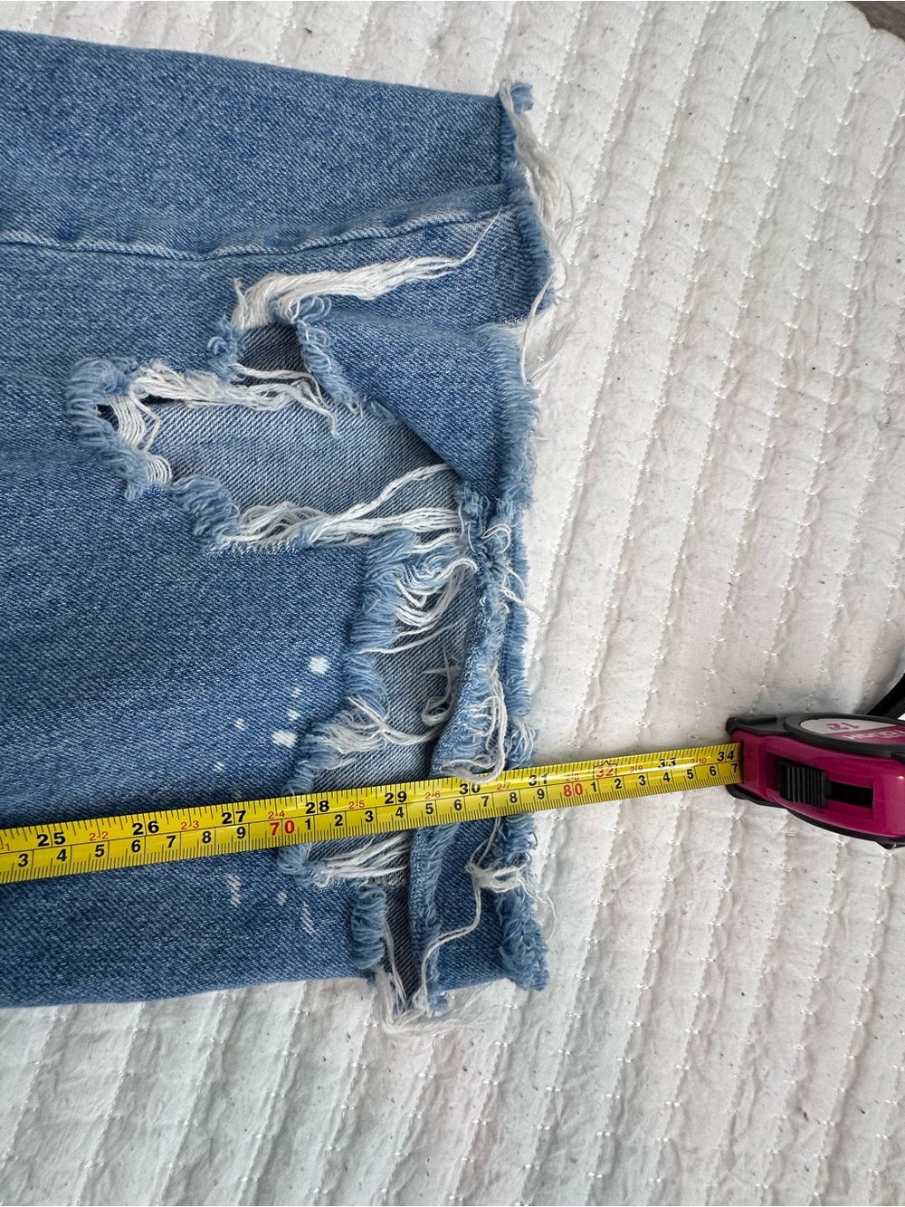Forever 21 Wide Leg Distressed Destroyed Jeans Size 26 inseam 31” - Picture 4 of 6